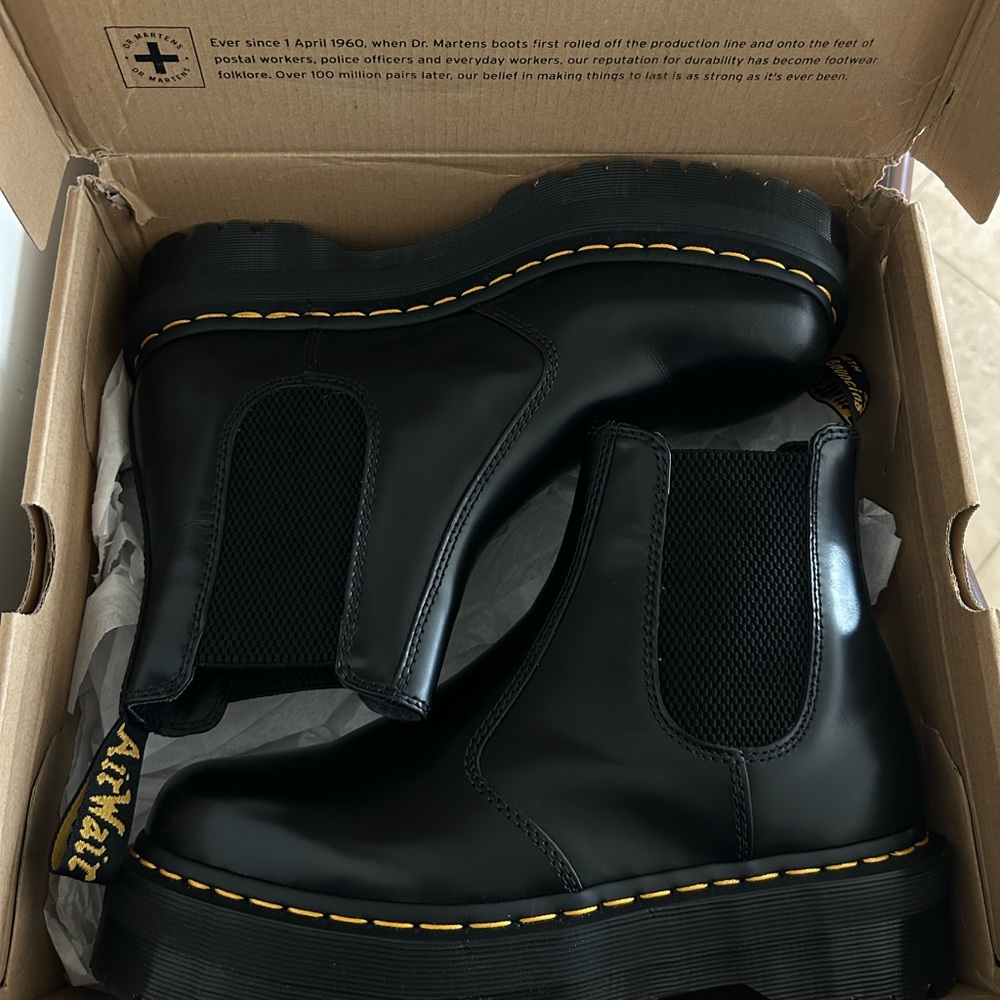 Dr. Martens Black Platform Chelsea Boots